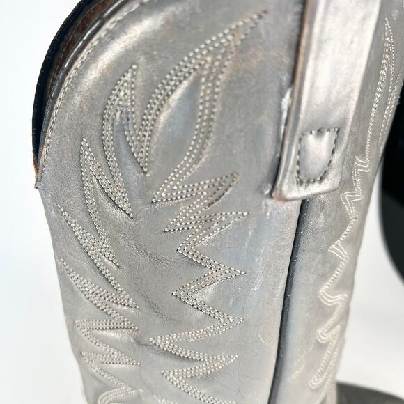 Palomino 12" Full-Grain Pebbled Leather Western Cowboy Boots 60093L5 Grey Men 10 - Picture 13 of 15